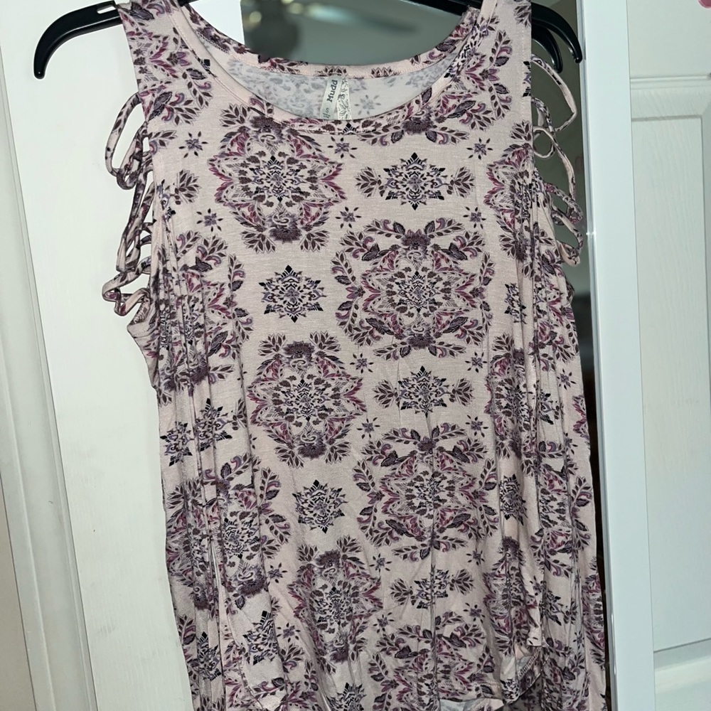 Pink Long-Sleeve with Open Shoulder from Mudd